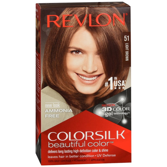 Revlon ColorSilk Beautiful Color Permanent Hair Color Light Brown 51 - 1 EA