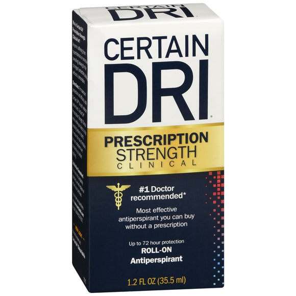 CERTAIN DRI Prescription Strength Clinical Anti-Perspirant Roll- On - 1.2 OZ