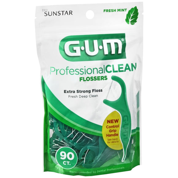 GUM Professional Clean Flossers Fresh Mint - 90 EA