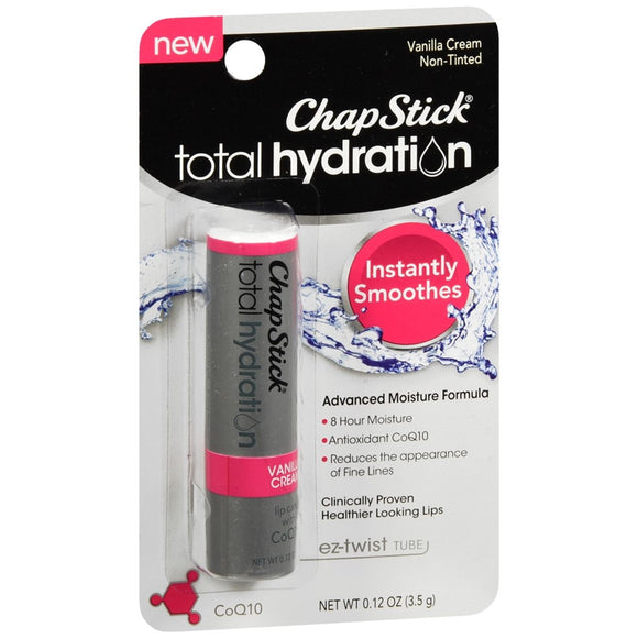 ChapStick Total Hydration Lip Care Vanilla Cream Non-Tinted - 0.12 OZ