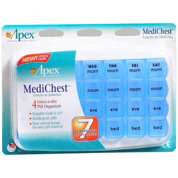 Apex MediChest 4-Times-a-Day Pill Organizer - 1 EA