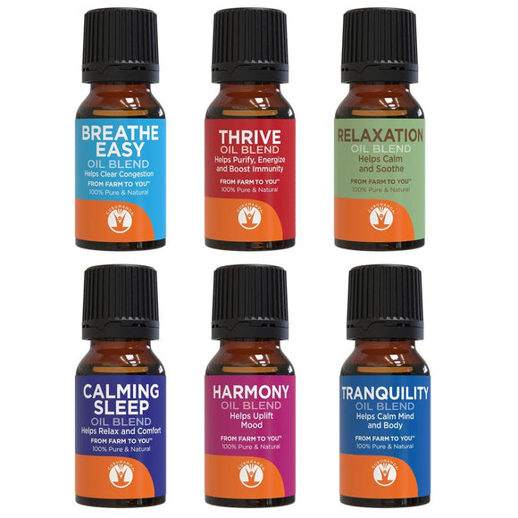 GuruNanda Top 6 Blends 10ml Essential Oils Set