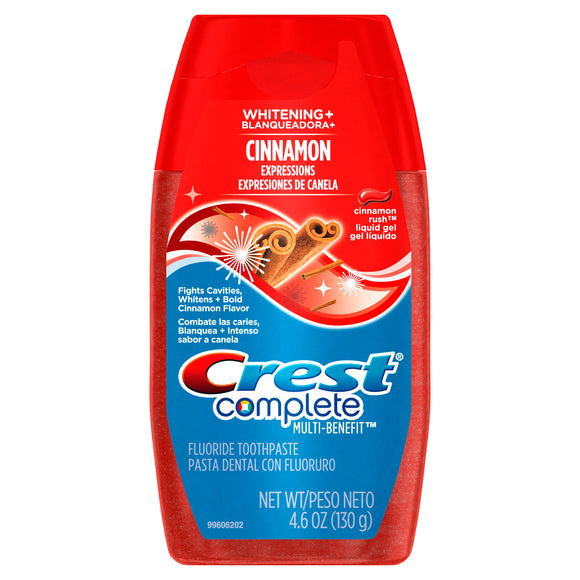 TOOTHPASTE COMPLETE GEL CINNAMON 4-6-4.6 OUNCE