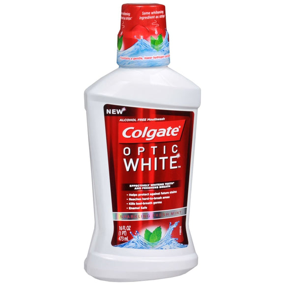 Colgate Optic White Mouthwash Sparkling Fresh Mint - 16 OZ