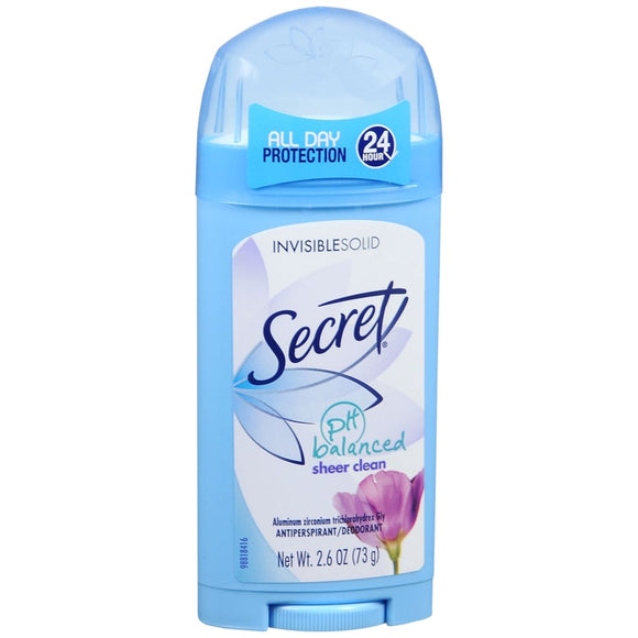 Secret Antiperspirant/Deodorant Invisible Solid Sheer Clean - 2.6 OZ