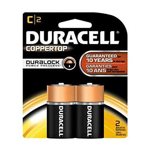 Duracell Alkaline C Batteries, 2 ct