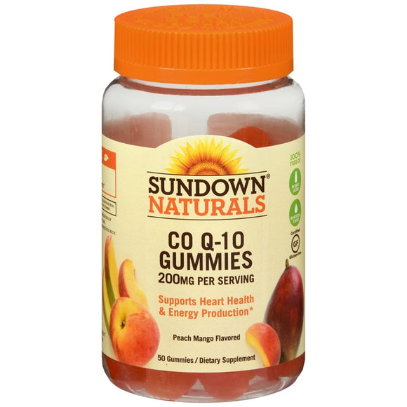 Sundown Naturals Co Q-10 200 mg Gummies Peach Mango Flavor - 50 EA