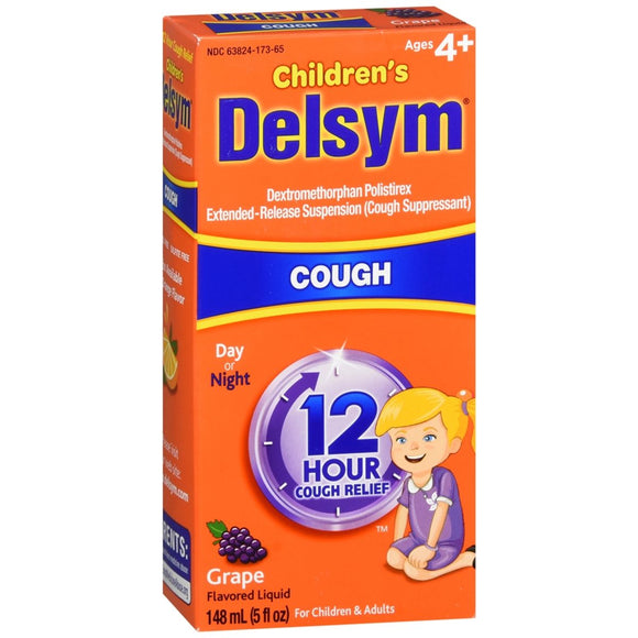 Delsym Children's 12 Hour Cough Relief Liquid Grape - 5 OZ