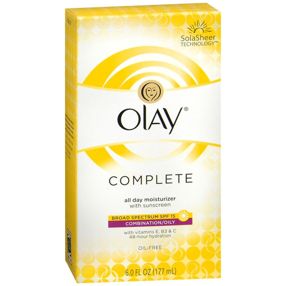 OLAY Complete All Day Moisturizer with Sunscreen SPF 15 Combination/Oily - 6 OZ