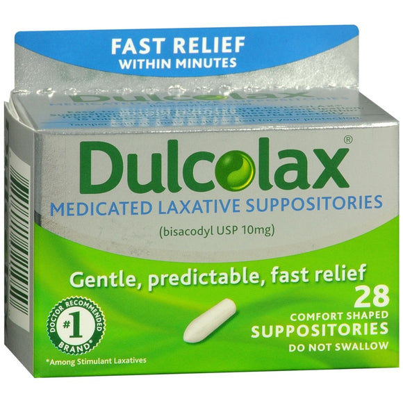 Dulcolax Medicated Laxative Suppositories - 28 EA