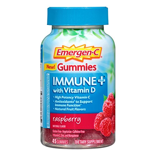 Emergen-C Immune+ Gummies, Raspberry, 45 Count