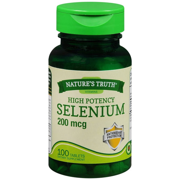 Nature's Truth High Potency Selenium 200 mcg Tablets - 100 TB