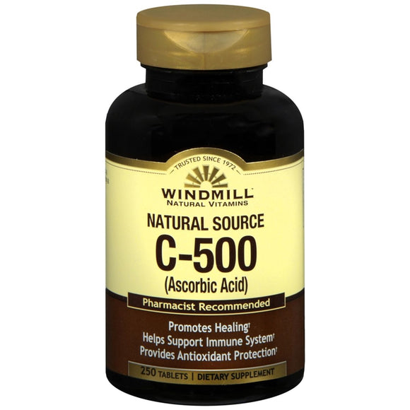 Windmill Natural Source C-500 (Ascorbic Acid) Tablets - 250 TB