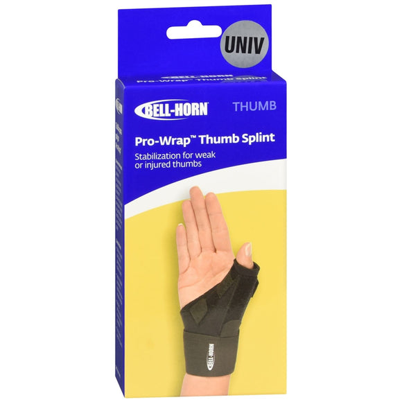 Bell-Horn Pro-Wrap Thumb Splint Black Universal BH82710 1 ea