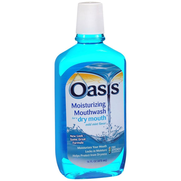 Oasis Moisturizing Mouthwash for Dry Mouth Mild Mint Flavor - 16 OZ