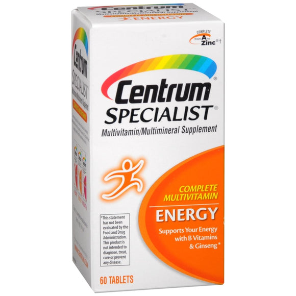 Centrum Specialist Energy Multivitamin/Multimineral Supplement Tablets - 60 TB