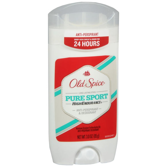 Old Spice High Endurance Anti-Perspirant & Deodorant Stick Pure Sport - 3 OZ