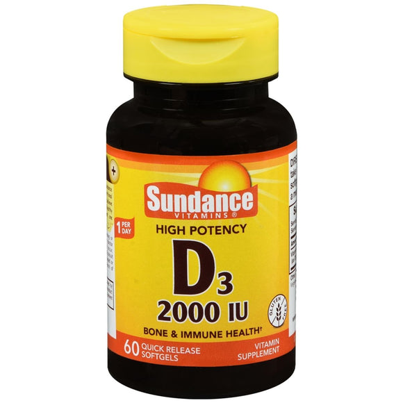 Sundance D3 2000 IU Quick Release Softgels - 60 CP