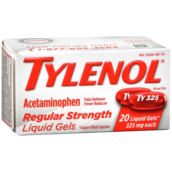 TYLENOL Acetaminophen Regular Strength Liquid Gels - 20 CP