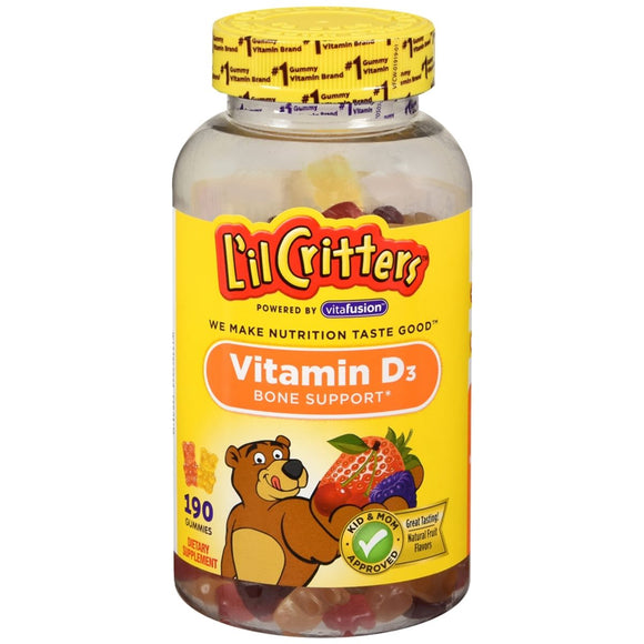 L'il Critters Vitamin D3 Gummies Natural Fruit Flavors - 190 EA