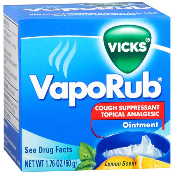 Vicks VapoRub Ointment Lemon Scent - 1.76 OZ