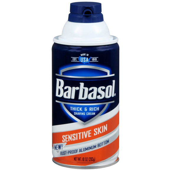Barbasol Thick & Rich Shaving Cream Sensitive Skin - 10 OZ