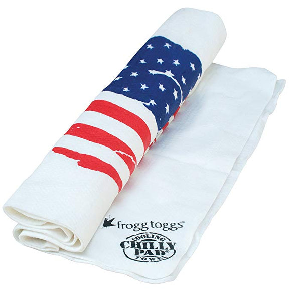 Frogg Toggs All American Chilly Pad White w|US Flag