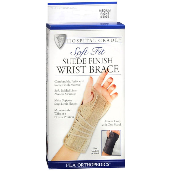 FLA Orthopedics Soft Fit Suede Finish Wrist Brace 22-150MDBEG - 1 EA