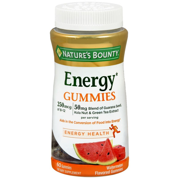 Nature's Bounty Energy Gummies Watermelon Flavored - 60 EA