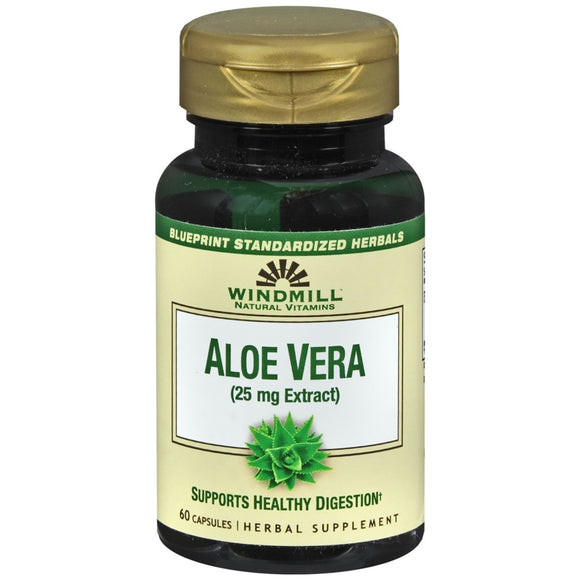 Windmill Aloe Vera Herbal Supplement Capsules - 60 CP