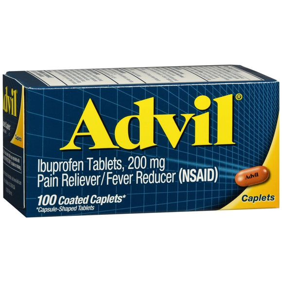 Advil Ibuprofen 200 mg Coated Caplets - 100 CP