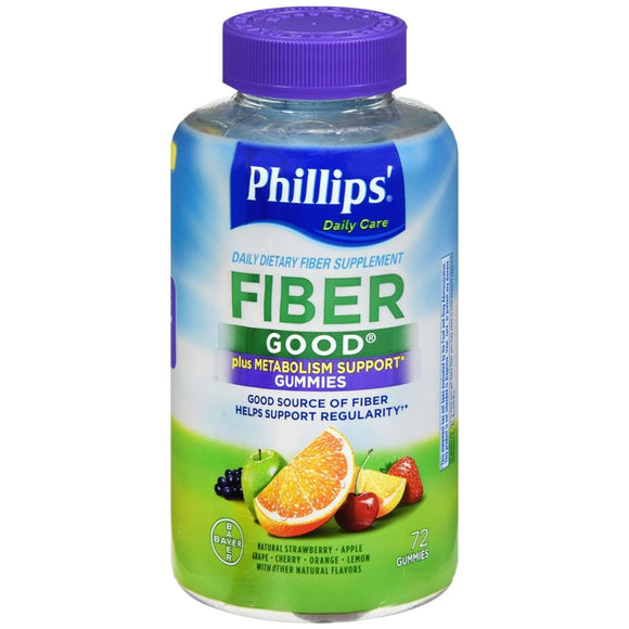 Phillips' Fiber Good plus Metabolism Support Gummies Assorted Flavors - 72 EA