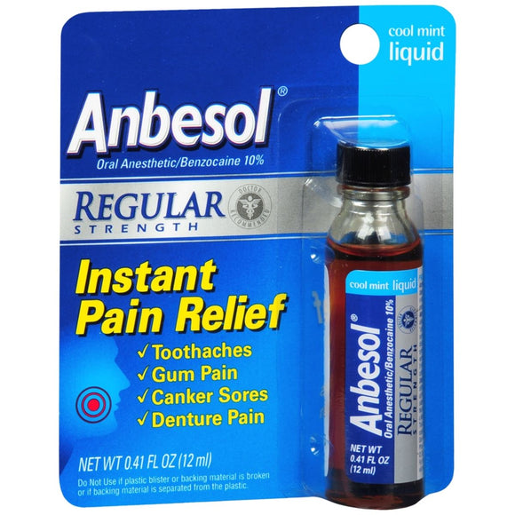 Anbesol Liquid Regular Strength Cool Mint - 0.41 OZ