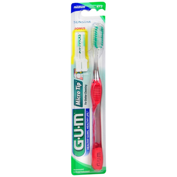 GUM Micro Tip Toothbrush Medium 1 EA