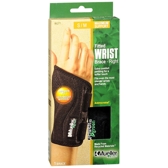 Mueller Green Fitted Wrist Brace SM/MD Right - 1 EA