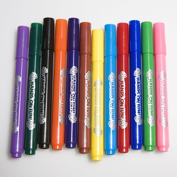 WONDERFUL WOOD MARKERS- 12 PC