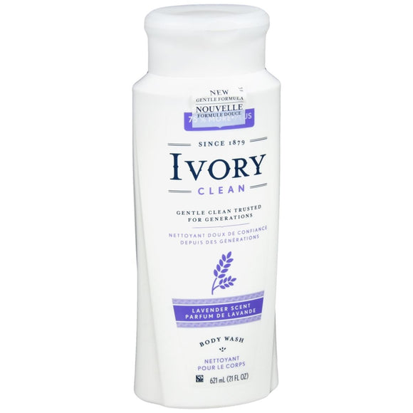 Ivory Clean Body Wash Lavender Scent - 21 OZ