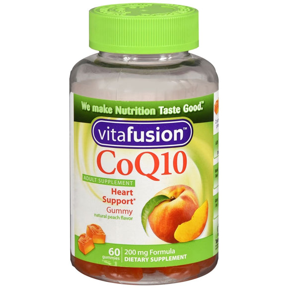 Vitafusion CoQ10 Adult Supplement Gummies Natural Peach Flavor - 60 EA