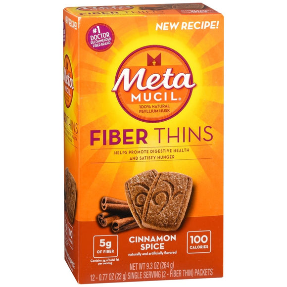 Meta Mucil Fiber Thins Cinnamon Spice - 24 EA