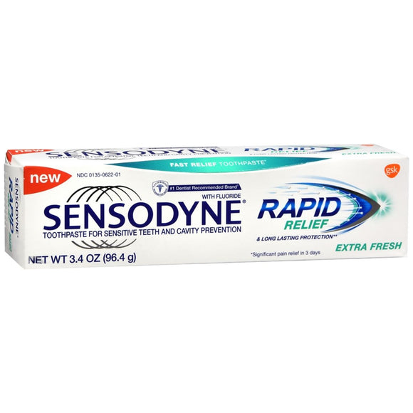 Sensodyne Rapid Relief Toothpaste Extra Fresh - 3.4 OZ