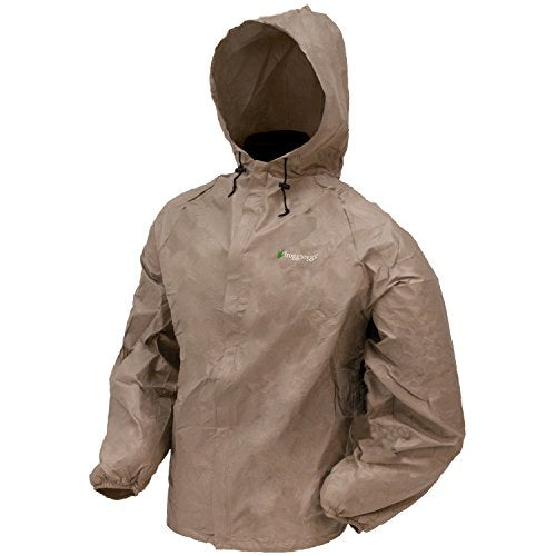 Frogg Toggs Ultra-Lite2 Rain Jacket, Khaki, Size Large