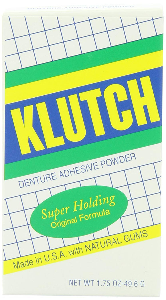 Klutch Denture Adhesive Powder Super Hold 1.75 oz