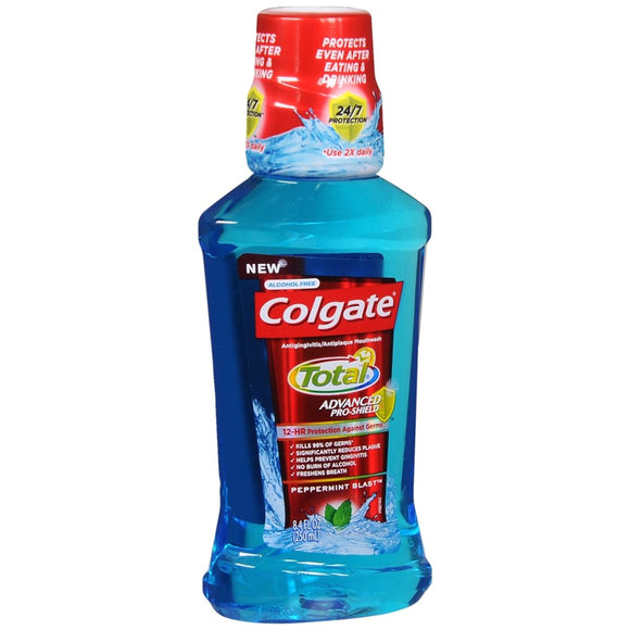 Colgate Total Advanced Pro-Shield Antigingivitis/Antiplaque Mouthwash Peppermint Blast - 8.4 OZ
