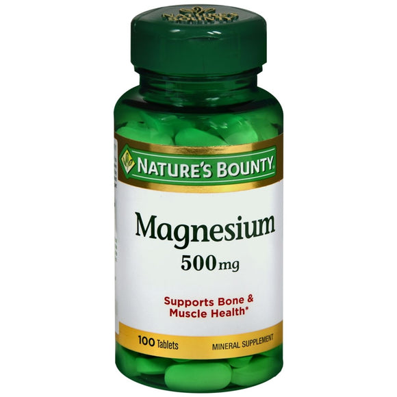 Nature's Bounty Magnesium 500 mg Tablets - 100 TB