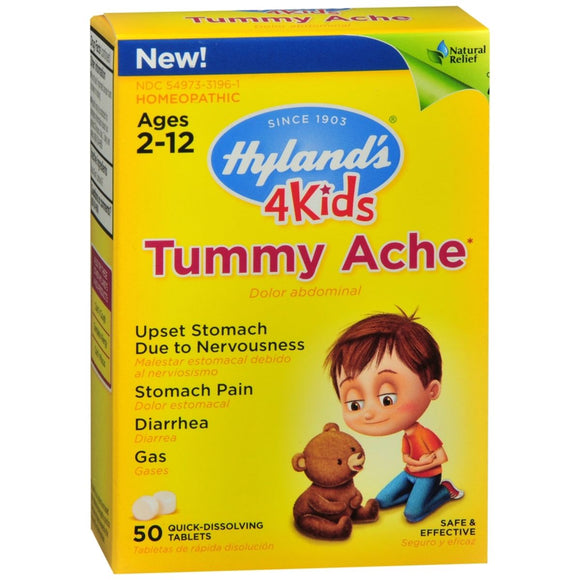 Hyland's 4Kids Tummy Ache Quick-Dissolving Tablets - 50 TB