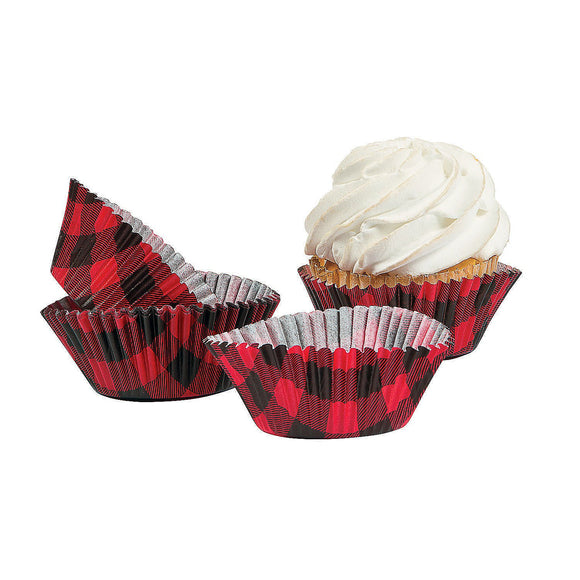 BUFFALO PLAID BAKING CUPS