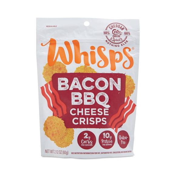 BARBECUE BACON CHEDDAR CHEESE WHISPS 12-2.12 OUNCE