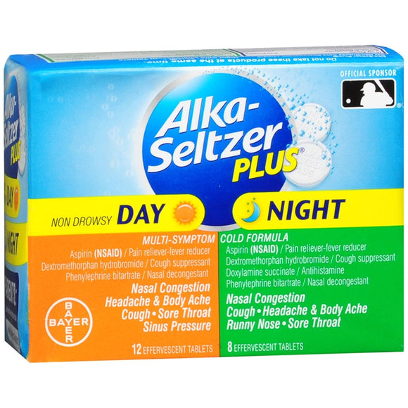 Alka-Seltzer Plus Day & Night Multi-Symptom Cold Formula Effervescent Tablets - 20 TB