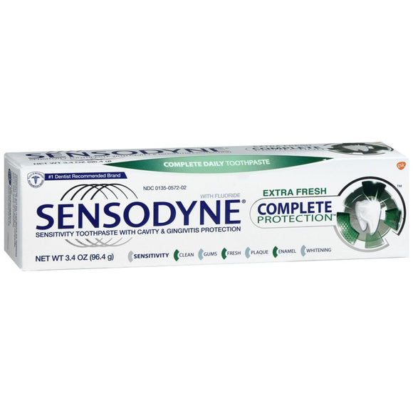 Sensodyne Complete Protection Sensitivity Toothpaste with Cavity & Gingivitis Protection Extra Fresh - 3.4 OZ