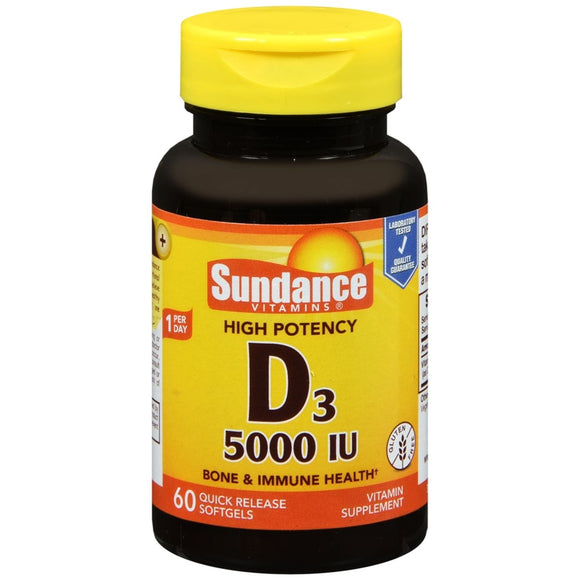 Sundance Vitamins Vitamin D3 High Potency Softgels - 60 CP